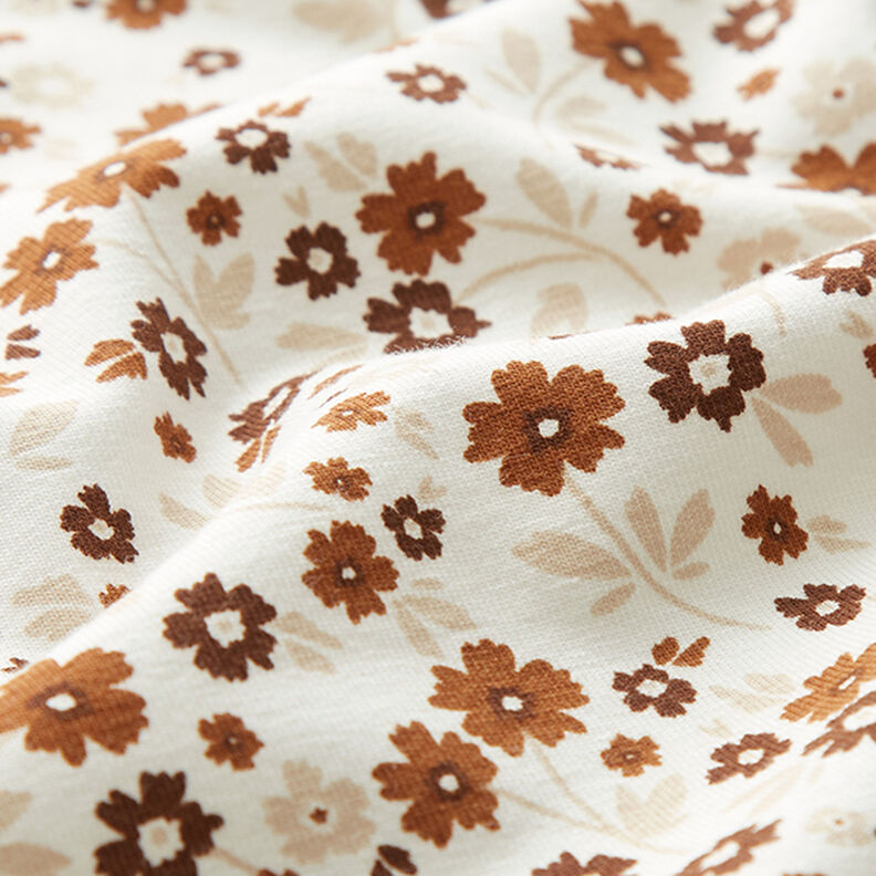 Jersey de algodão Flores no prado  – branco sujo,  image number 2