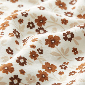 Jersey de algodão Flores no prado  – branco sujo, 