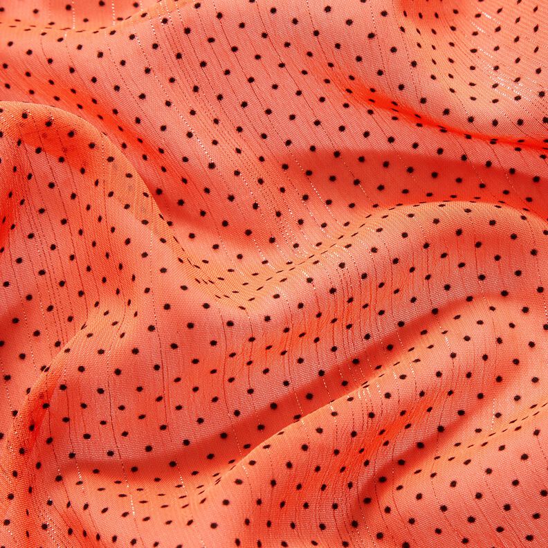 Chiffon Riscas brilho e Pintinhas – laranja,  image number 2