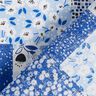 Tecido de algodão Cretone Look patchwork – branco/azul,  thumbnail number 3
