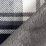 Tecido para sobretudos com reverso em pele Xadrez – azul-noite/cinza ardósia,  thumbnail number 4