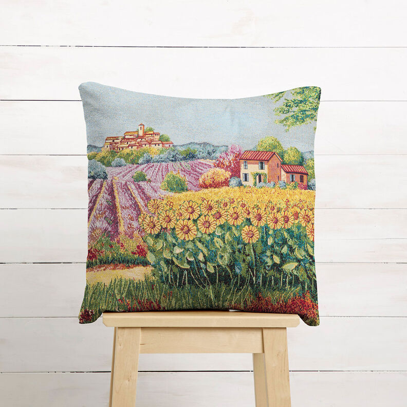 Painel decorativo Gobelina Paisagem florida – carmin/bege claro,  image number 6