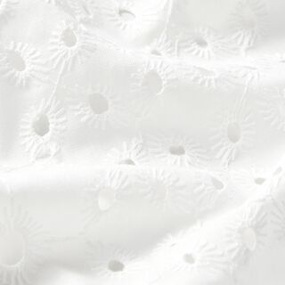 Tecido de algodão Bordado inglês Ornamentos – branco, 