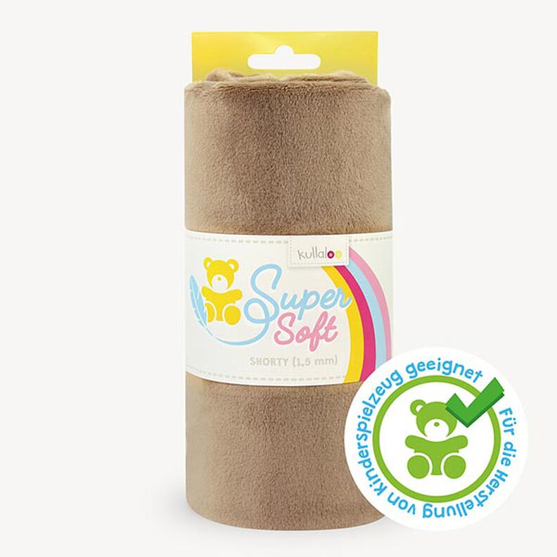Peluche SuperSoft SHORTY [ 1 x 0,75 m | 1,5 mm ] - castanho médio | Kullaloo,  image number 1