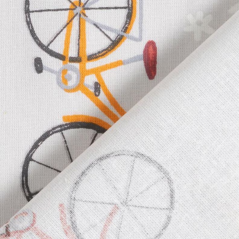 Tecido de algodão Cretone Bicicleta holandesa – laranja-claro/cinzento-névoa,  image number 4