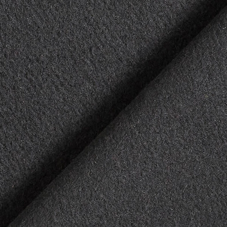 Tecido para sobretudos Mistura de lã Liso – preto,  image number 3