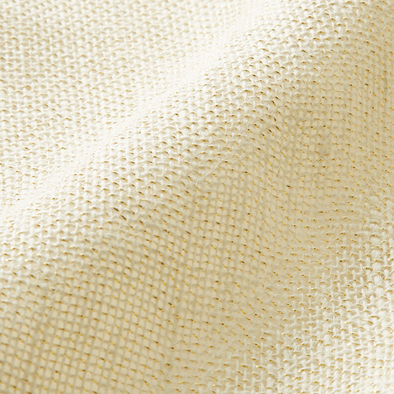 Tecido para decoração Juta Lurex 150 cm – marfim/dourado,  image number 3