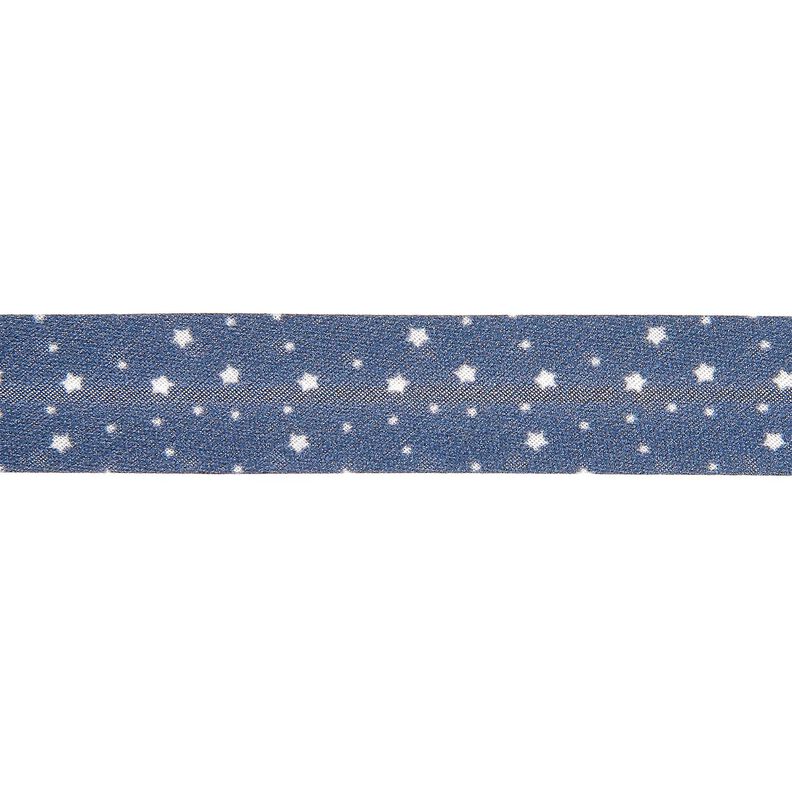 Fita de viés estrelas Algodão orgânico [20 mm] – azul-marinho,  image number 1