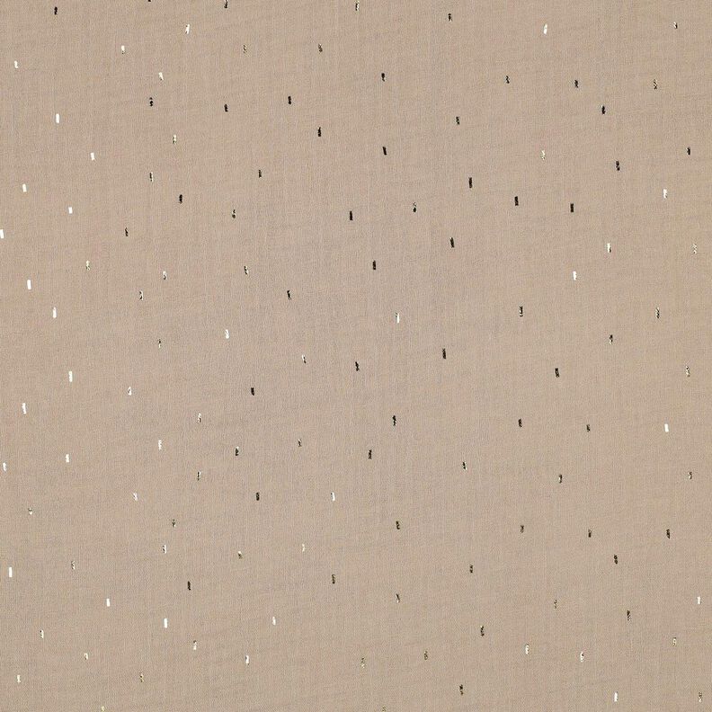 Musselina/ Tecido plissado duplo Retangular Estampado prateado | Poppy Fabrics – anémona/ouro,  image number 1