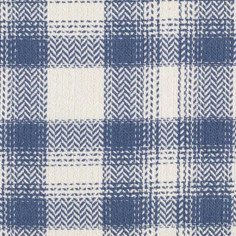 Tecido para sobretudos Mistura de algodão xadrez – cinza claro/marfim,  image number 1