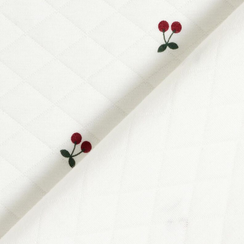 Dupla face Jersey Cerejas – marfim,  image number 4