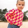 Softsweat Xadrez ondulado | Poppy Fabrics – rosa intenso/laranja-pêssego,  thumbnail number 7