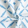 Tecido para decoração Sarja de algodão Losangos elegantes  – branco/azul,  thumbnail number 3