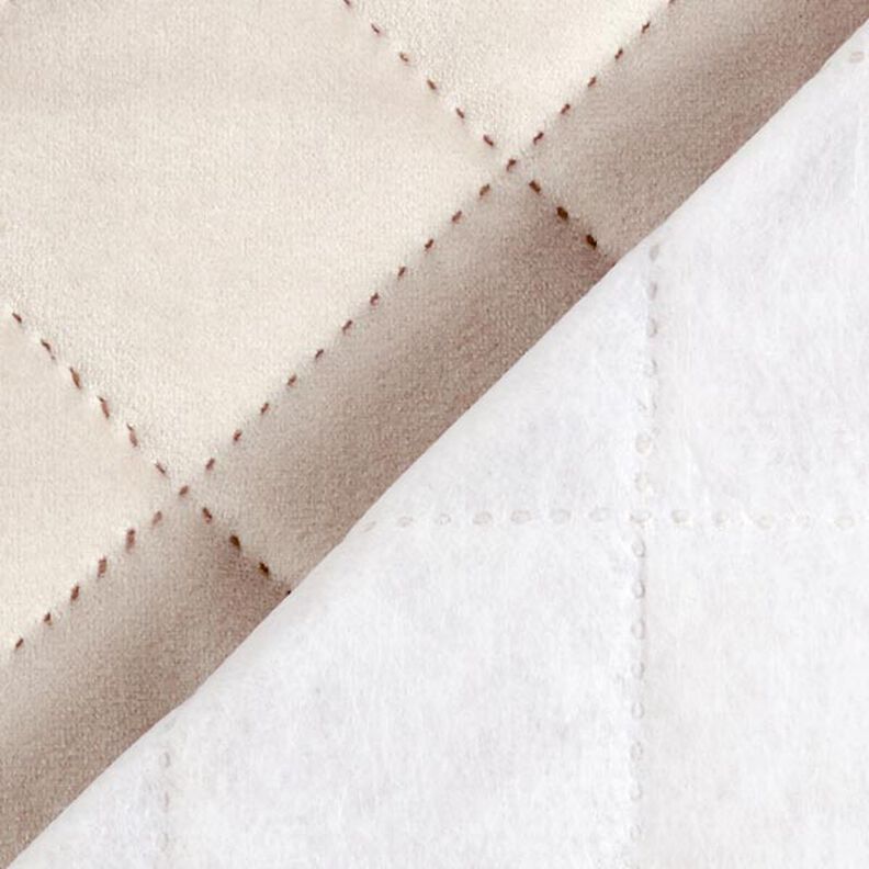 Tecido para estofos Veludo Tecido acolchoado – beige,  image number 3