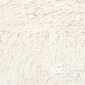Pelúcia felpuda SHAGGY [1 M X 0,75 M | Flor: 20 MM] - branco-lã | Kullaloo, 