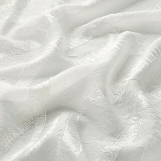 Chiffon enrugado Padrão ondulado – branco | Retalho 80cm, 