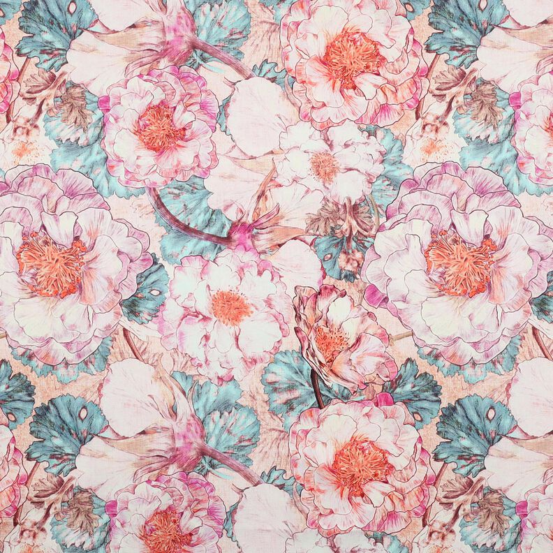 Cetim de algodão Japanese Anamone | Nerida Hansen – púrpura média/azul marinho,  image number 1