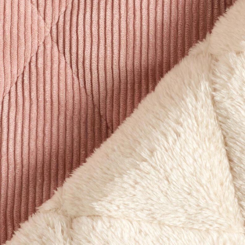 Tecido acolchoado Bombazine com reverso em pele Losangos – rosa embaçado,  image number 5