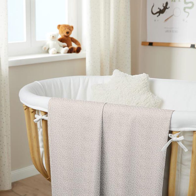 Tecido de algodão Cretone Pintas irregulares – cor de areia,  image number 6