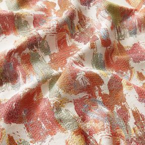 Tecido para decoração Gobelina arte abstrata – bege claro/uvas brancas, 