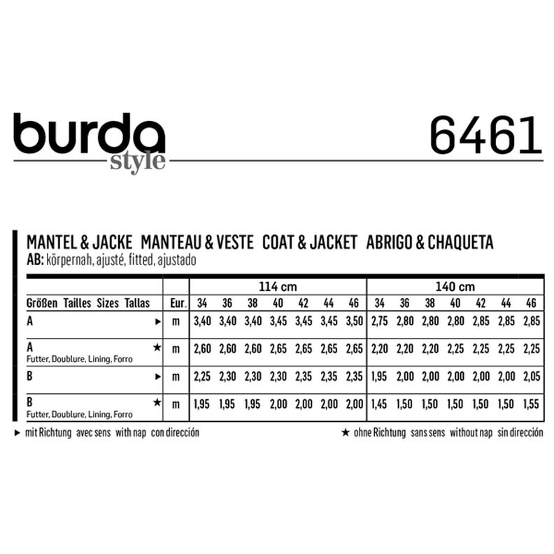 Sobretudo | Casaco, Burda 6461 | 34 - 46,  image number 4