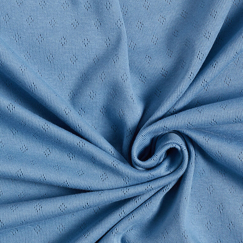Jersey malha fina com padrão perfurado – azul,  image number 3