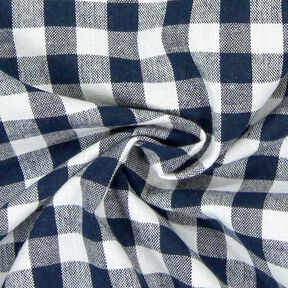 Tecido de algodão Xadrez Vichy 1 cm – preto azulado/branco, 