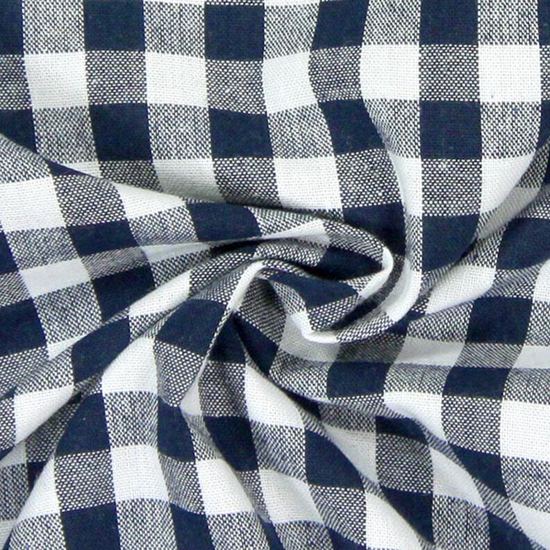 Tecido de algodão Vichy - 1 cm – naval,  image number 2