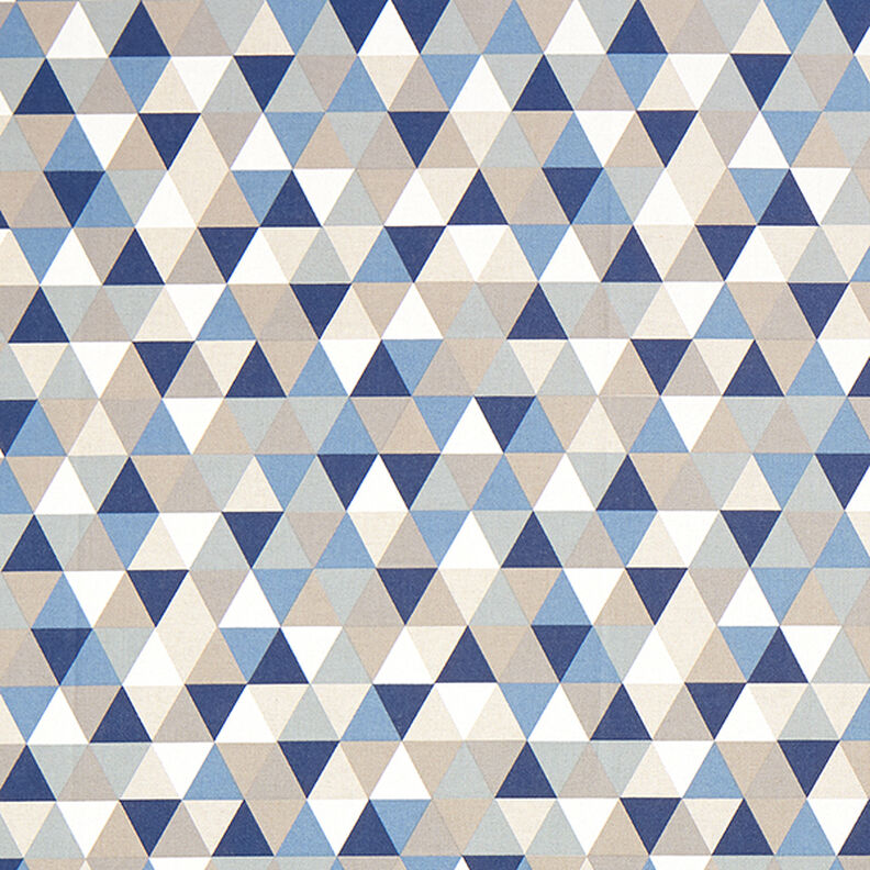 Tecido para decoração Meio linho Panamá Triângulos – azul,  image number 1