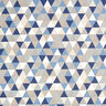 Tecido para decoração Meio linho Panamá Triângulos – azul,  thumbnail number 1