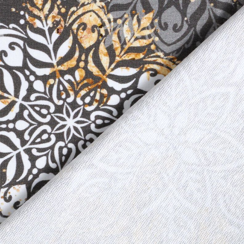 French Terry Mandala mágica de inverno | Glitzerpüppi  – prata antiga/ouro velho,  image number 4