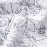 Musselina/ Tecido plissado duplo Prado de flores pintado &ndash; branco/preto,  thumbnail number 2
