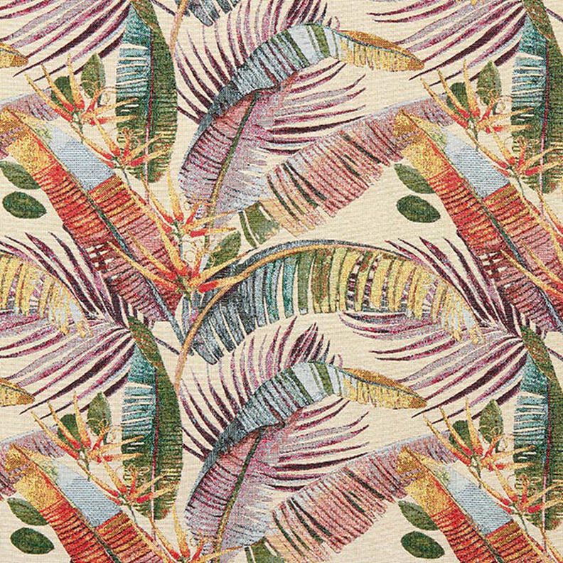 Tecido para decoração Gobelina Folha de palmeira – bege claro/oliva,  image number 1
