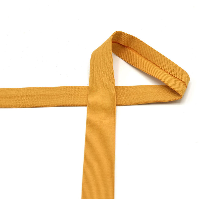 Fita de viés Jersey de algodão [20 mm] – amarelo-caril,  image number 2