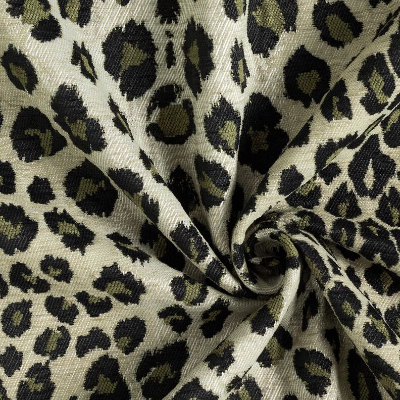 Tecido para estofos Jacquard Leopardo – taupe/caqui,  image number 3