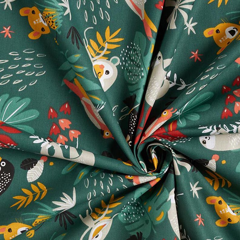 Tecido de algodão Cretone Selva – verde escuro,  image number 3