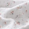 Musselina/ Tecido plissado duplo Flores românticas – branco,  thumbnail number 2