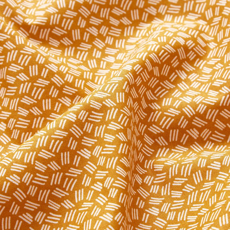 Tecido de algod&atilde;o Cretone Tra&ccedil;os pequenos &ndash; amarelo-caril,  image number 2