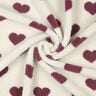 Tecido de pelúcia Teddy Corações | by Poppy – natural/bordô,  thumbnail number 3