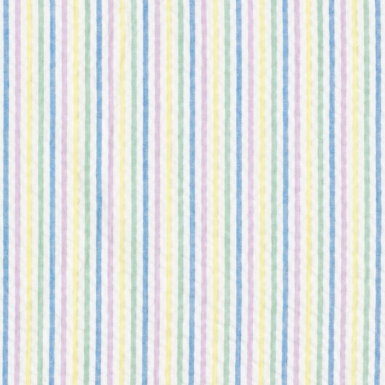 Anarruga Algodão Mistura de riscas – branco,  image number 1