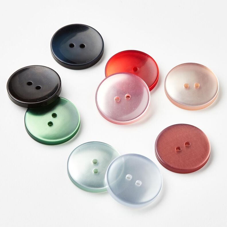 Botão de 2 furos brilhante [Ø 25 mm] – preto,  image number 4