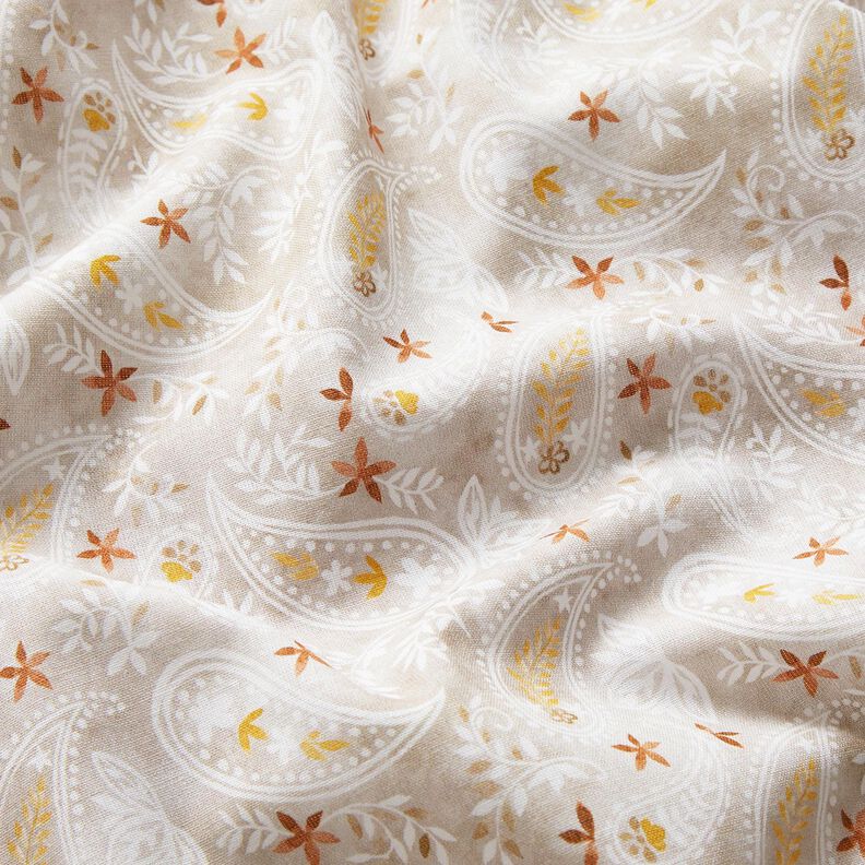 Embalagem de tecidos Popelina Sonho oriental – cinzento-névoa/cobre,  image number 5
