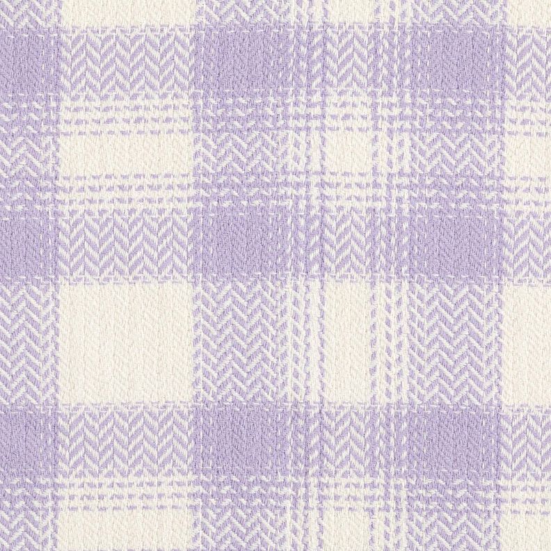 Tecido para sobretudos Mistura de algodão xadrez – lilás/marfim,  image number 1