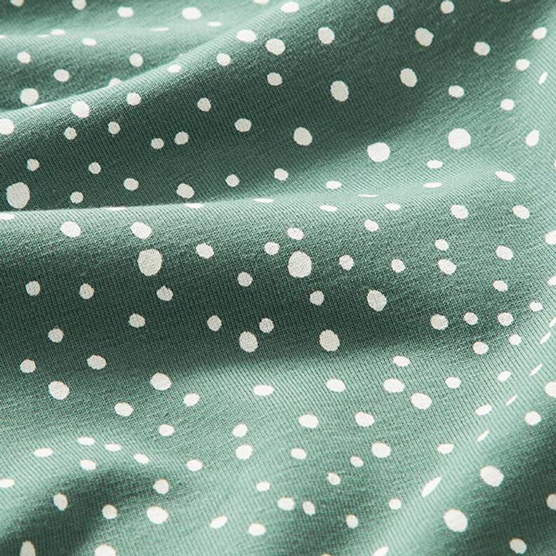 Jersey de algodão Pintas irregulares – verde amarelado,  image number 2