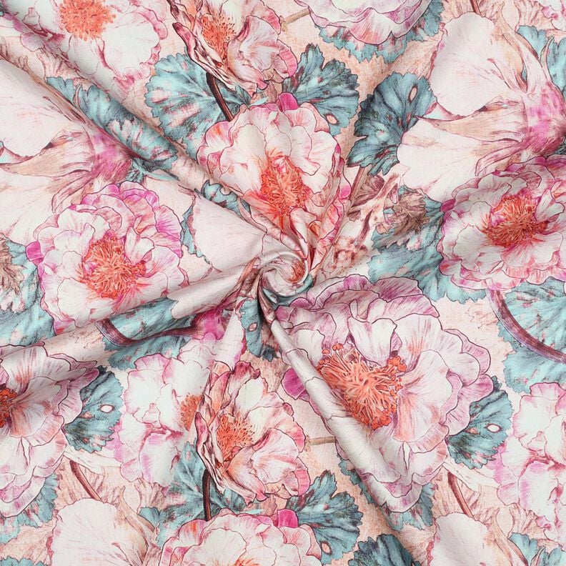 Cetim de algodão Japanese Anamone | Nerida Hansen – púrpura média/azul marinho,  image number 3