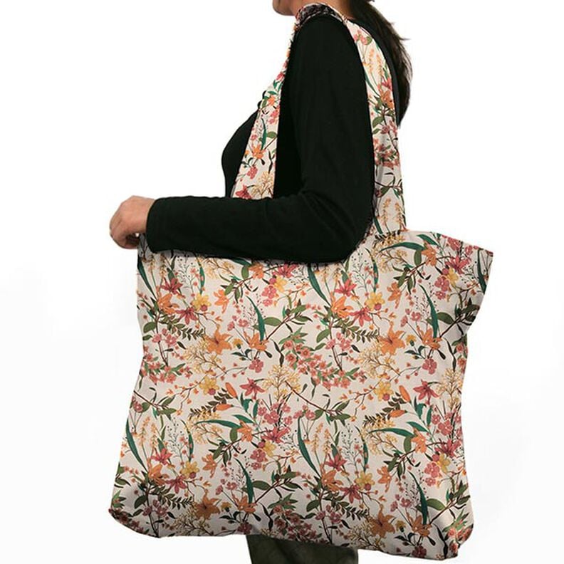 Tecido para decora&ccedil;&atilde;o Meio linho Panam&aacute; Floral &ndash; damasco/natural,  image number 8