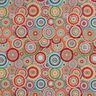 Tecido para decoração Gobelina Círculos Mandala – bege claro/vermelho,  thumbnail number 1