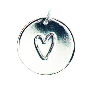 Pingente Heart [Ø17 mm] | Rico Design – prateado metálica, 