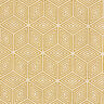 Tecido para decoração meio linho panamá Cubos 3D – amarelo-caril/natural,  thumbnail number 1