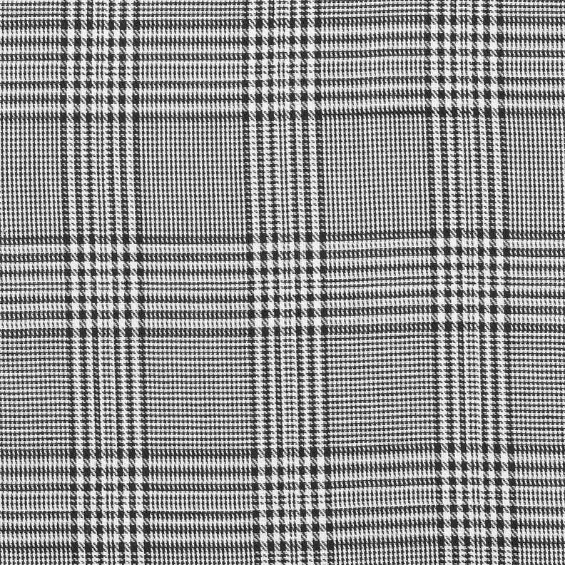 Tecido de viscose Príncipe de Gales – branco/preto,  image number 1